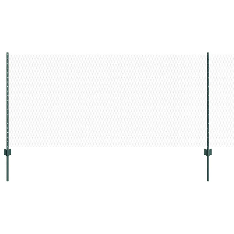 Vidaxl zeshoekig gaasgek met palen 25 x 1 m pvc-coated staal groen