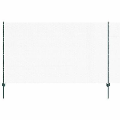 Vidaxl hek met paal groen 1,4 x 25 m staal en pvc
