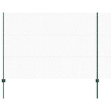 Vidaxl zeshoekig gaasgek met palen 25 x 1,5 m pvc-coated staal groen - afbeelding 2