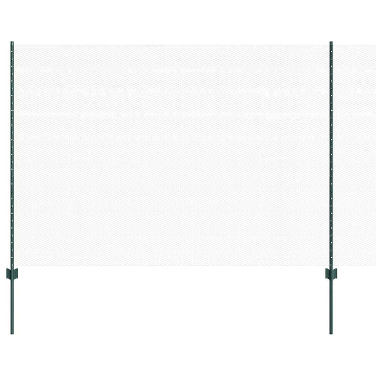 Vidaxl zeshoekig gaasgek met palen 25 x 1,6 m pvc-coated staal groen