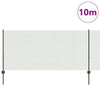 Vidaxl hek met paal grijs 1 x 10 m staal en pvc