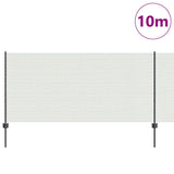 Vidaxl zeshoekig gaasgek met palen 10 x 1 m pvc-coated staal grijs - afbeelding 3