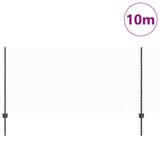 Vidaxl zeshoekig gaasgek met palen 10 x 1 m pvc-coated staal grijs - afbeelding 3