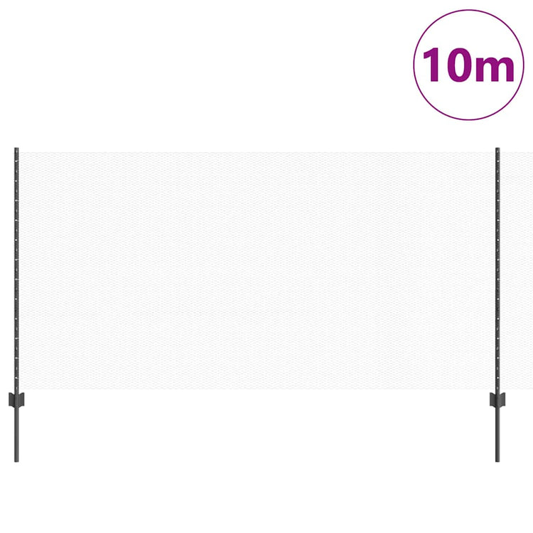 Vidaxl zeshoekig gaasgek met palen 10 x 1,2 m pvc-coated staal grijs