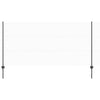Vidaxl hek met paal grijs 1,2 x 10 m staal en pvc