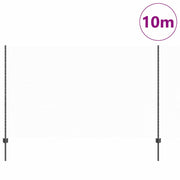 Vidaxl zeshoekig gaasgek met palen 10 x 1,4 m pvc-coated staal grijs - afbeelding 3