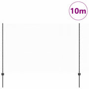 Vidaxl zeshoekig gaasgek met palen 10 x 1,6 m pvc-coated staal grijs - afbeelding 3