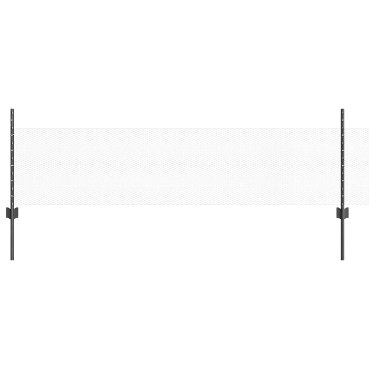 Vidaxl zeshoekig gaasgek met palen 25 x 0,5 m pvc-coated staal grijs