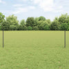 Vidaxl hek met paal grijs 0,5 x 25 m staal
