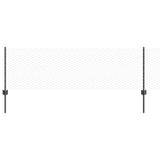 Vidaxl zeshoekig gaasgek met palen 25 x 0,6 m pvc-coated staal grijs - afbeelding 2