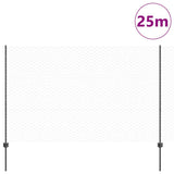 Vidaxl zeshoekig gaasgek met palen 25 x 1,5 m pvc-coated staal grijs - afbeelding 3