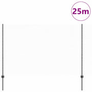 Vidaxl zeshoekig gaasgek met palen 25 x 1,6 m pvc-coated staal grijs - afbeelding 3
