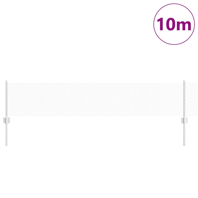 Vidaxl hek met paal zilver 0,4 x 10 m staal