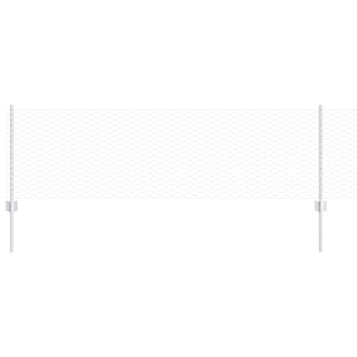 Vidaxl hek met paal zilver 0,6 x 10 m staal