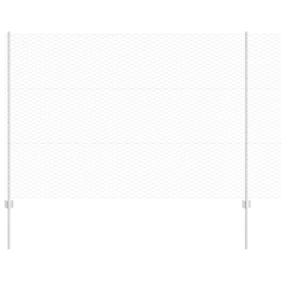 Vidaxl hek met paal zilver 1,5 x 10 m staal