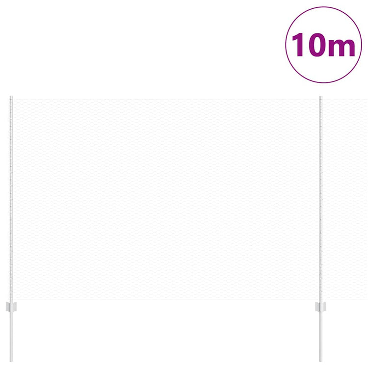 Vidaxl zeshoekig gaasgek met palen 10 x 1,6 m gegalvaniseerd staal