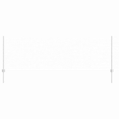 Vidaxl hek met paal zilver 0,8 x 25 m staal