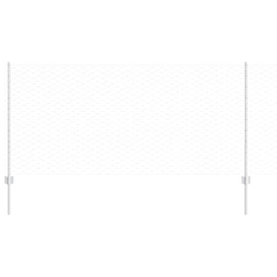 Vidaxl zeshoekig gaasgek met palen 25 x 1 m gegalvaniseerd staal mesh