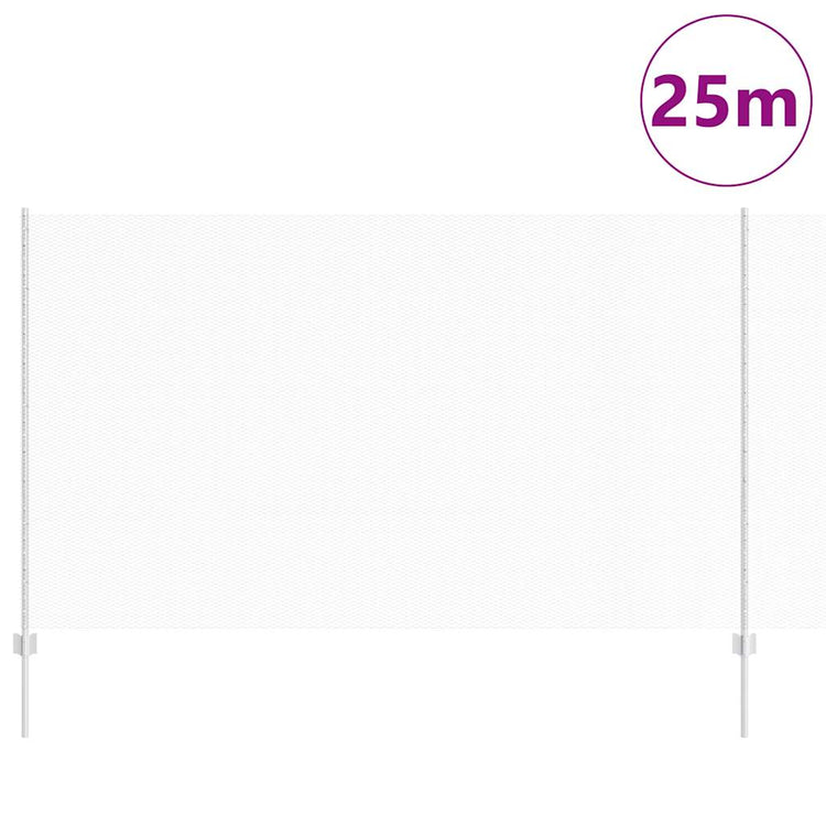 Vidaxl zeshoekig gaasgek met palen 25 x 1,4 m gegalvaniseerd staal