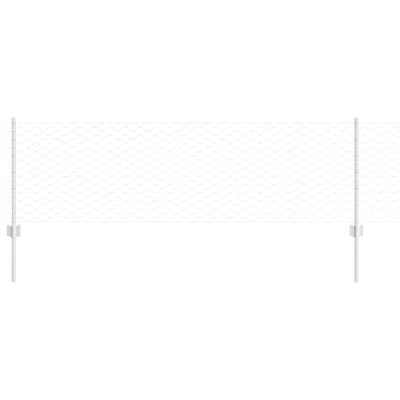 Vidaxl hek met paal zilver 0,6 x 50 m staal