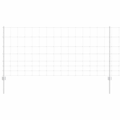 Vidaxl hek met paal zilver 1 x 25 m staal