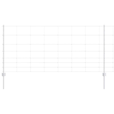 Vidaxl hek met paal zilver 1 x 25 m staal
