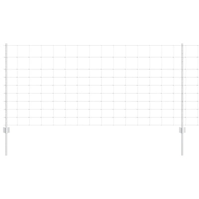 Vidaxl hek met paal zilver 1 x 25 m staal