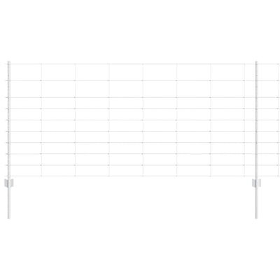 Vidaxl hek met paal zilver 1 x 25 m staal