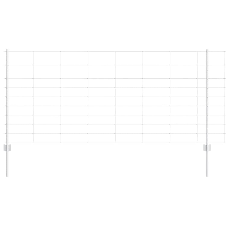 Vidaxl hek met paal zilver 1 x 25 m staal