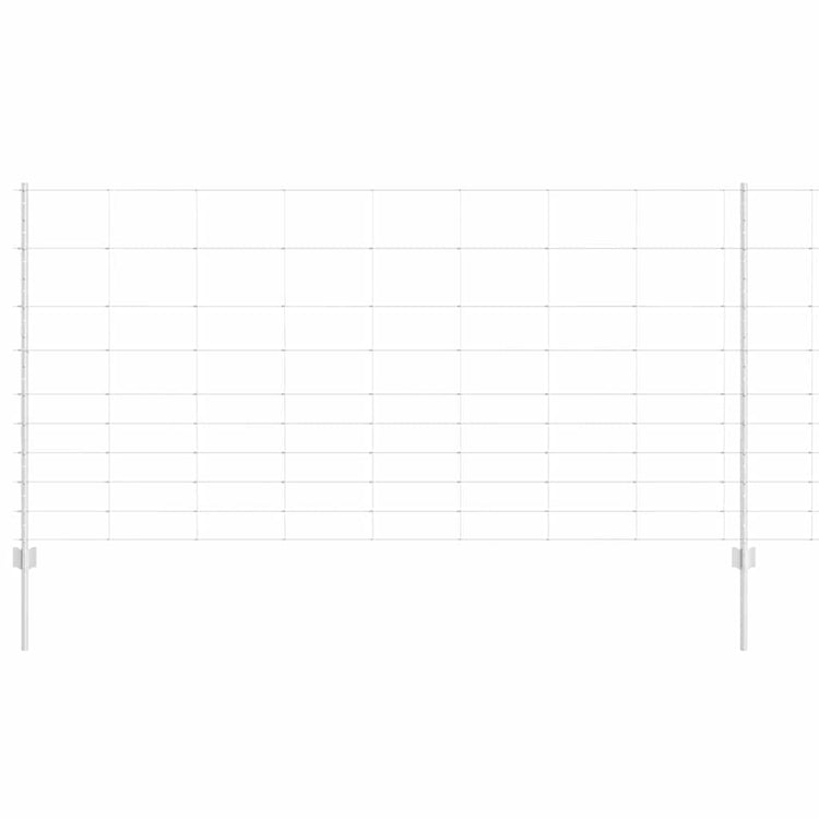 Vidaxl hek met paal zilver 1,2 x 25 m staal