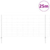 Vidaxl hek met paal zilver 1,2 x 25 m staal
