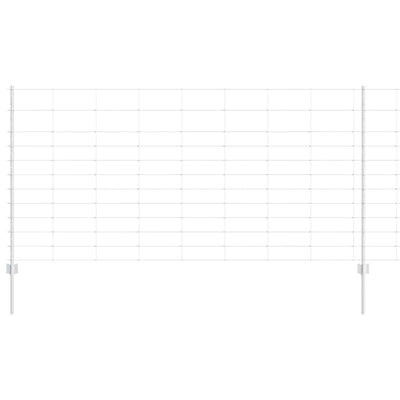 Vidaxl hek met paal zilver 1,2 x 25 m staal