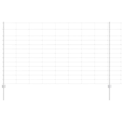 Vidaxl hek met paal zilver 1,4 x 25 m staal