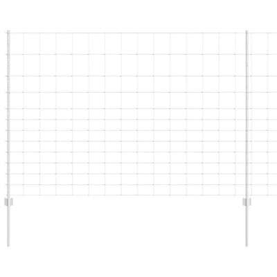 Vidaxl hek met paal zilver 1,5 x 25 m staal