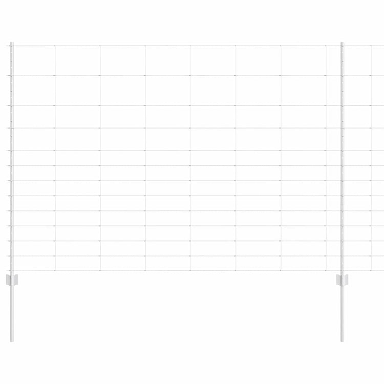 Vidaxl hek met paal zilver 1,5 x 25 m staal