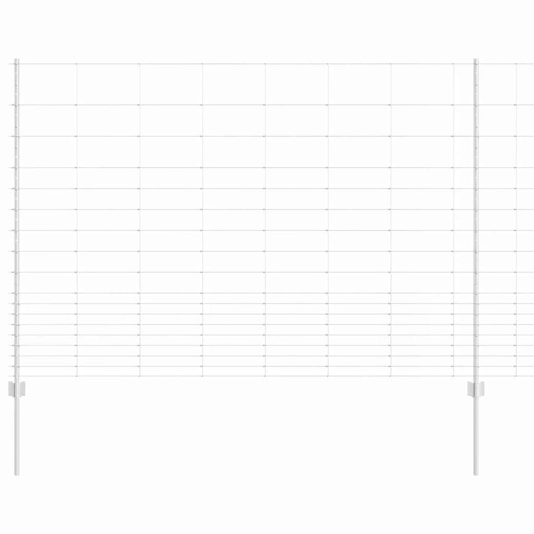 Vidaxl hek met paal zilver 1,5 x 25 m staal