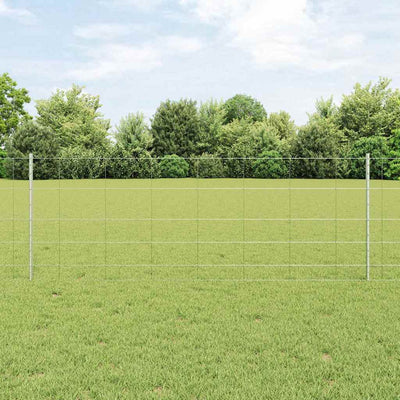 Vidaxl hek met paal zilver 0,8 x 50 m staal