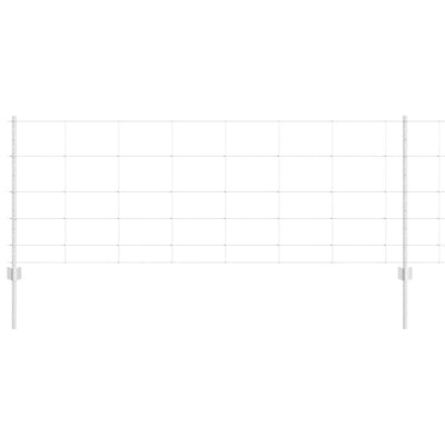 Vidaxl hek met paal zilver 0,8 x 50 m staal