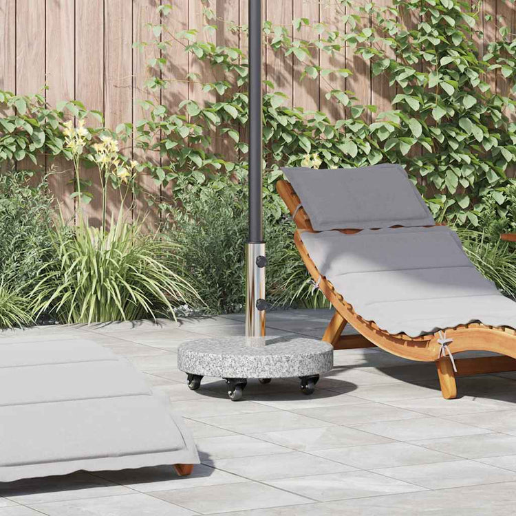 Vidaxl parasolvoet grijs 45 x 45 x 45 cm graniet en rvs