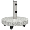 Vidaxl parasolvoet grijs 45 x 45 x 45 cm graniet en rvs
