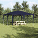 Vidaxl partytent blauw 400 x 400 x 266 cm polyethyleen en staal