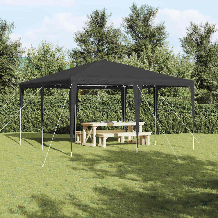 Vidaxl partytent antraciet 400 x 400 x 266 cm polyethyleen en staal