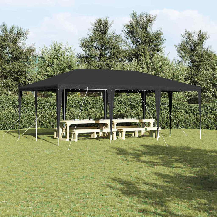 Vidaxl partytent antraciet 600 x 400 x 266 cm polyethyleen en staal