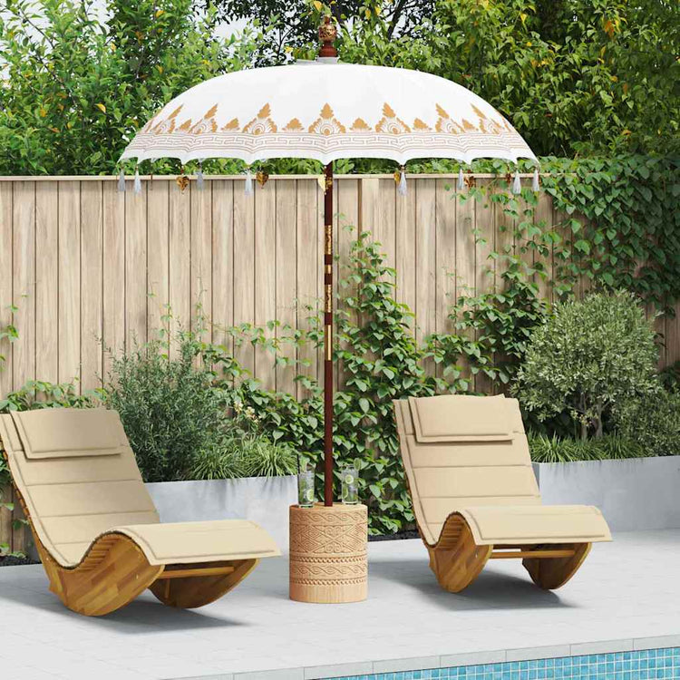 Vidaxl balinese parasol crème 185 x 185 x 260 cm