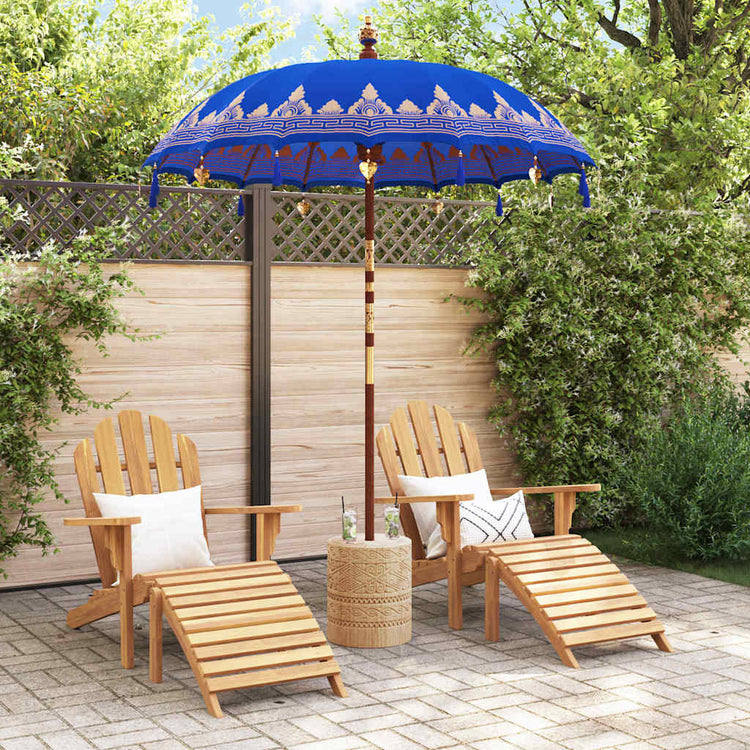 Vidaxl balinese parasol blauw 185 x 185 x 260 cm