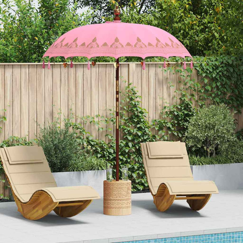 Vidaxl balinese parasol roze 185 x 185 x 260 cm