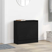 Vidaxl schoenenkast 60 x 21 x 57 cm bewerkt hout zwart eiken - afbeelding 1