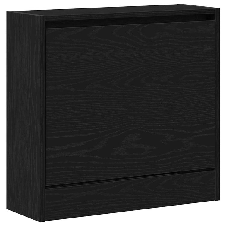 Vidaxl schoenenkast 60 x 21 x 57 cm bewerkt hout zwart eiken