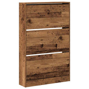 Vidaxl schoenenkast 80 x 21 x 125,5 cm bewerkt hout oudhout - afbeelding 2
