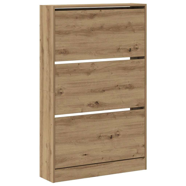 Vidaxl schoenenkast 80 x 21 x 125,5 cm bewerkt hout artisan eiken